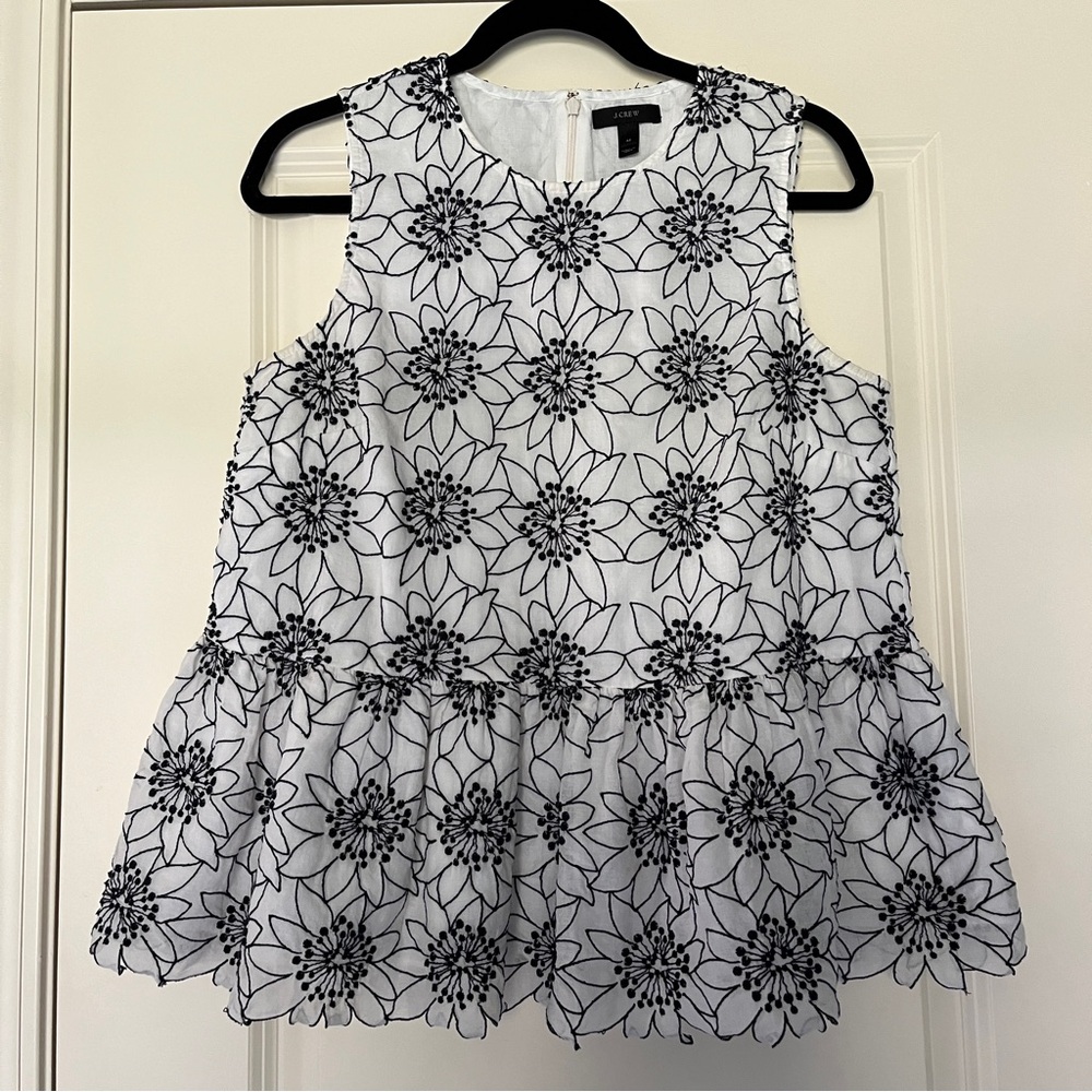 Floral j. Crew peplum top
